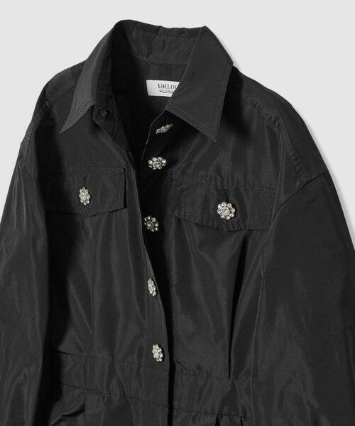 allureville / アルアバイル サロペット・オールインワン | 【LOULOU WILLOUGHBY】タフタビジュー釦オールインワン | 詳細12