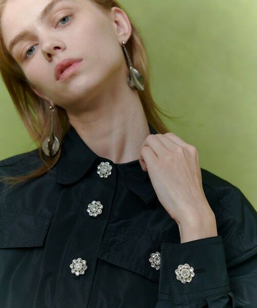 allureville / アルアバイル サロペット・オールインワン | 【LOULOU WILLOUGHBY】タフタビジュー釦オールインワン | 詳細9