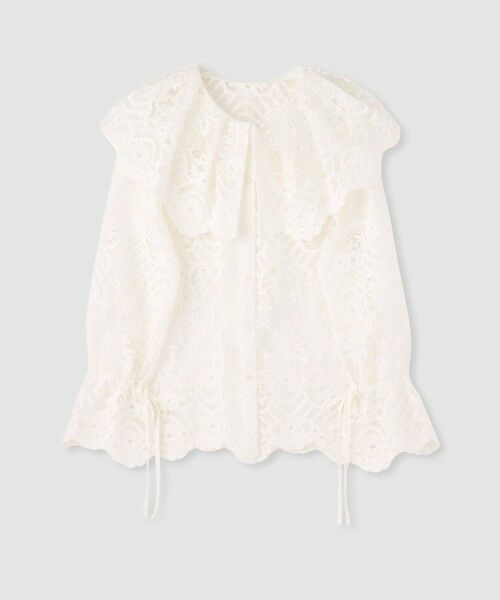 allureville / アルアバイル シャツ・ブラウス | 【LOULOU WILLOUGHBY】チュール刺繍ブラウス（ホワイト (01)）
