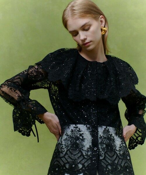 allureville / アルアバイル シャツ・ブラウス | 【LOULOU WILLOUGHBY】チュール刺繍ブラウス | 詳細2