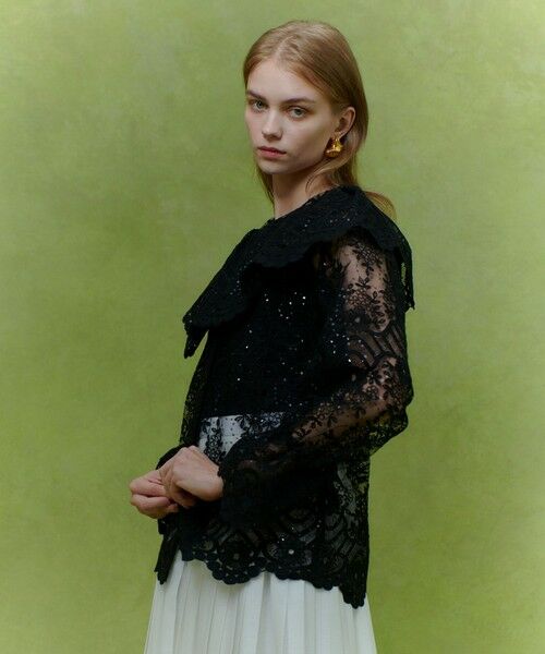 allureville / アルアバイル シャツ・ブラウス | 【LOULOU WILLOUGHBY】チュール刺繍ブラウス | 詳細3