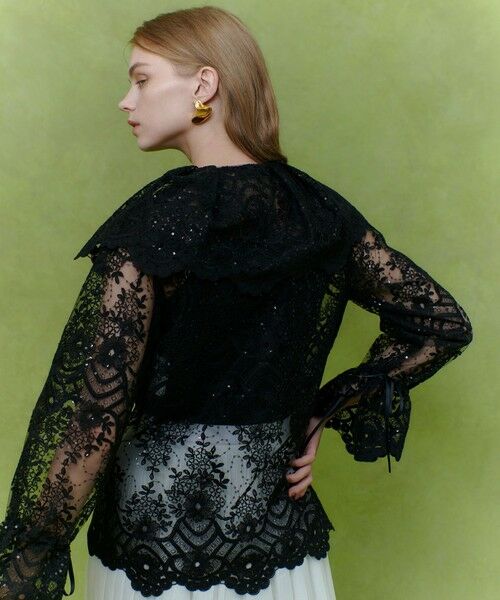 allureville / アルアバイル シャツ・ブラウス | 【LOULOU WILLOUGHBY】チュール刺繍ブラウス | 詳細4