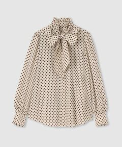 allureville / アルアバイル その他トップス | ◇【LOULOU WILLOUGHBY】デシンドットフリルボウタイブラウス