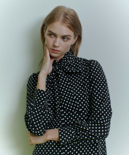 allureville / アルアバイル その他トップス | ◇【LOULOU WILLOUGHBY】デシンドットフリルボウタイブラウス | 詳細10