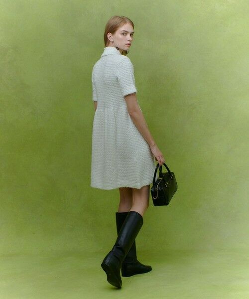allureville / アルアバイル ロング・マキシ丈ワンピース | 【LOULOU WILLOUGHBY】ニットツィードワンピース | 詳細3