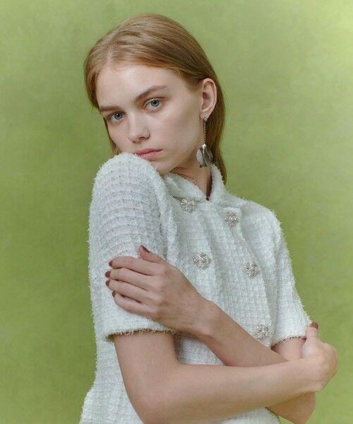 allureville / アルアバイル ロング・マキシ丈ワンピース | 【LOULOU WILLOUGHBY】ニットツィードワンピース | 詳細5