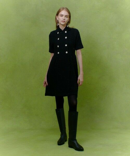 allureville / アルアバイル ロング・マキシ丈ワンピース | 【LOULOU WILLOUGHBY】ニットツィードワンピース | 詳細15