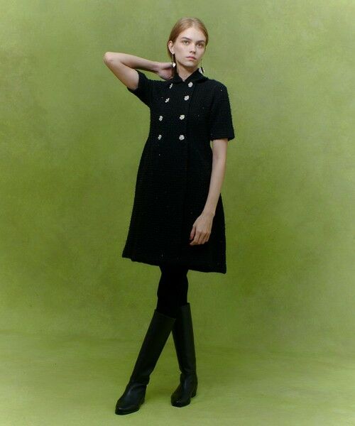 allureville / アルアバイル ロング・マキシ丈ワンピース | 【LOULOU WILLOUGHBY】ニットツィードワンピース | 詳細16