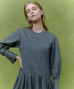 allureville / アルアバイル ロング・マキシ丈ワンピース | 【LOULOU WILLOUGHBY】ウールトロローウエストワンピース