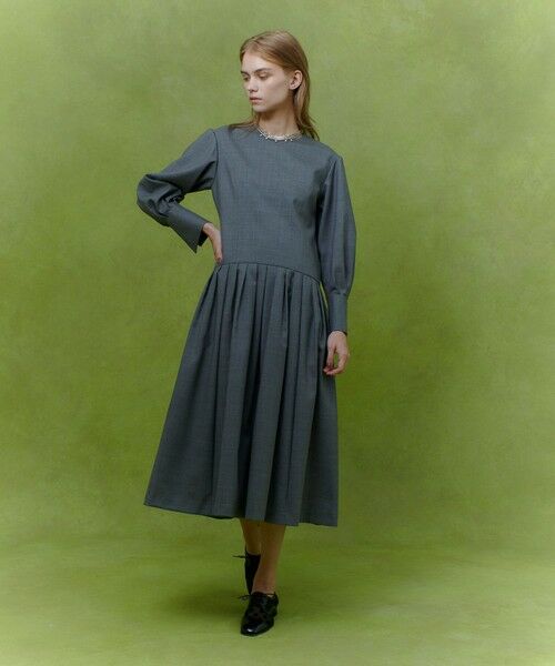 allureville / アルアバイル ロング・マキシ丈ワンピース | 【LOULOU WILLOUGHBY】ウールトロローウエストワンピース | 詳細2