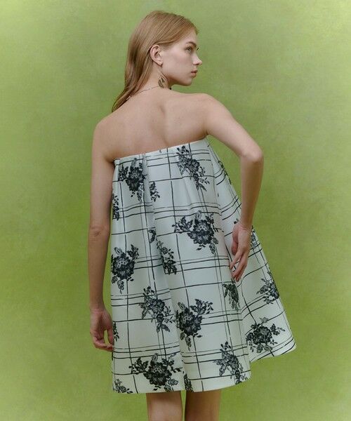 allureville / アルアバイル ミニ丈・ひざ丈ワンピース | 【LOULOU WILLOUGHBY】SILK COフラワーチェックワンピース | 詳細6