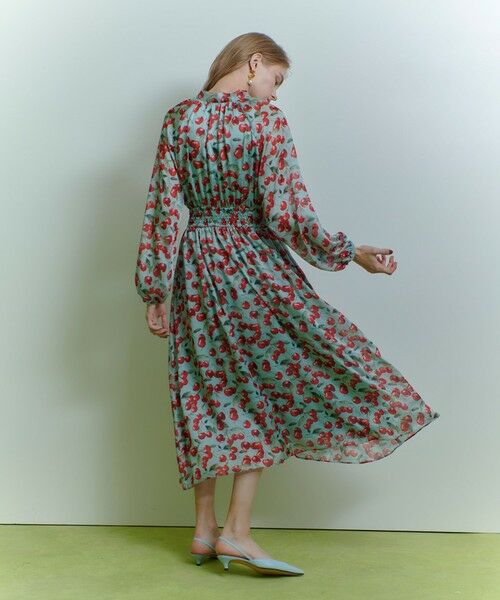 allureville / アルアバイル ロング・マキシ丈ワンピース | 【LOULOU WILLOUGHBY】LISAチェリープリント リボンワンピース | 詳細10