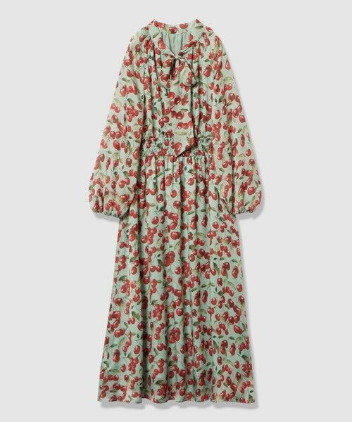 allureville / アルアバイル ロング・マキシ丈ワンピース | 【LOULOU WILLOUGHBY】LISAチェリープリント リボンワンピース | 詳細12