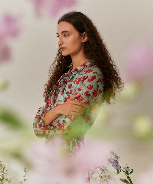 allureville / アルアバイル ロング・マキシ丈ワンピース | 【LOULOU WILLOUGHBY】LISAチェリープリント リボンワンピース | 詳細4