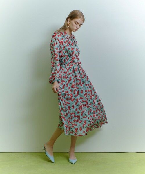 allureville / アルアバイル ロング・マキシ丈ワンピース | 【LOULOU WILLOUGHBY】LISAチェリープリント リボンワンピース | 詳細8