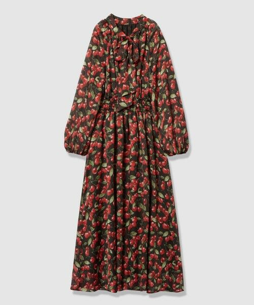 allureville / アルアバイル ロング・マキシ丈ワンピース | 【LOULOU WILLOUGHBY】LISAチェリープリント リボンワンピース | 詳細20