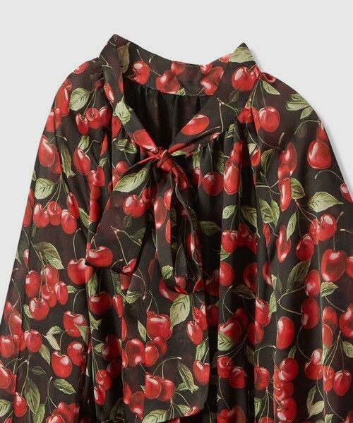 allureville / アルアバイル ロング・マキシ丈ワンピース | 【LOULOU WILLOUGHBY】LISAチェリープリント リボンワンピース | 詳細22