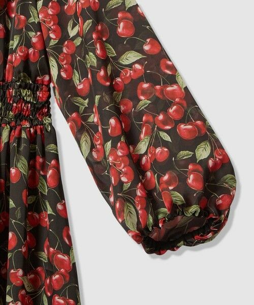 allureville / アルアバイル ロング・マキシ丈ワンピース | 【LOULOU WILLOUGHBY】LISAチェリープリント リボンワンピース | 詳細24