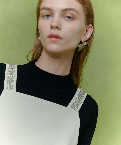 allureville / アルアバイル ロング・マキシ丈ワンピース | 【LOULOU WILLOUGHBY】ビジュージャンパースカート(アイボリー (04))