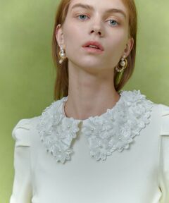 allureville / アルアバイル ニット・セーター | 【LOULOU WILLOUGHBY】フラワー衿付プルオーバー