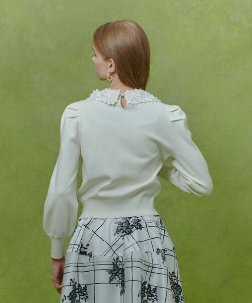 allureville / アルアバイル ニット・セーター | 【LOULOU WILLOUGHBY】フラワー衿付プルオーバー | 詳細4