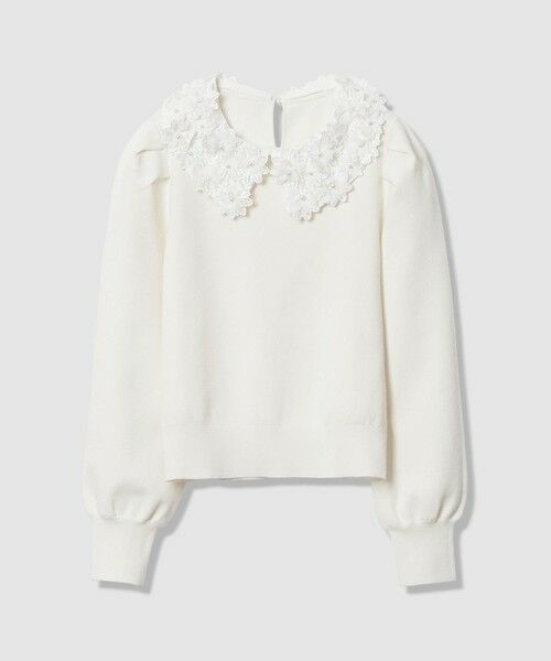 allureville / アルアバイル ニット・セーター | 【LOULOU WILLOUGHBY】フラワー衿付プルオーバー | 詳細6