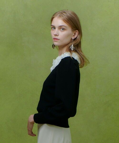 allureville / アルアバイル ニット・セーター | 【LOULOU WILLOUGHBY】フラワー衿付プルオーバー | 詳細14