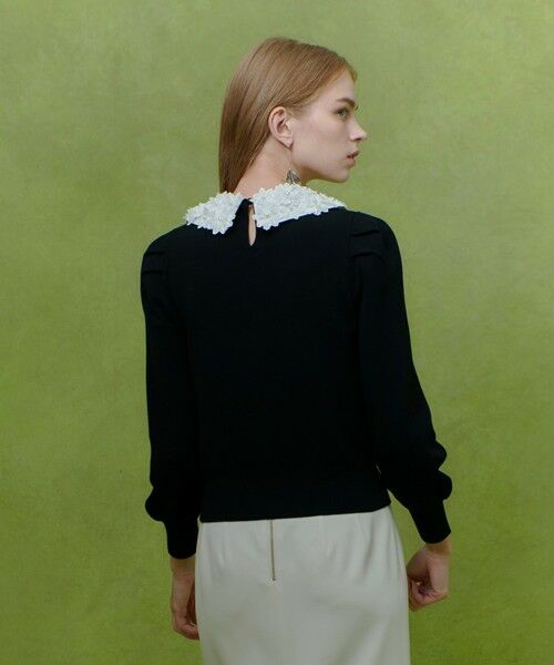 allureville / アルアバイル ニット・セーター | 【LOULOU WILLOUGHBY】フラワー衿付プルオーバー | 詳細15