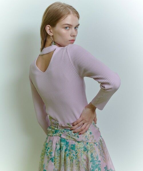 allureville / アルアバイル ニット・セーター | 【LOULOU WILLOUGHBY】ホルターバックＶプルオーバー | 詳細14