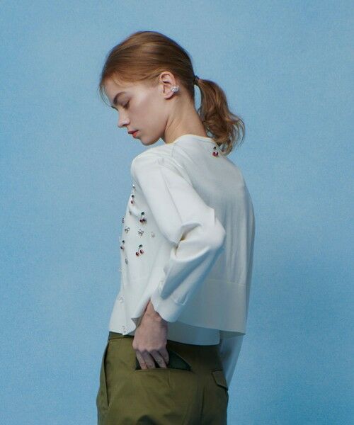 allureville / アルアバイル カーディガン・ボレロ | 【LOULOU WILLOUGHBY】CHERRYビジューカーディガン | 詳細3