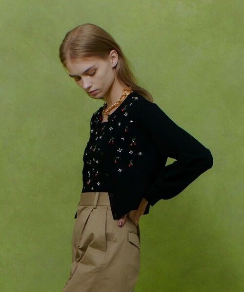 allureville / アルアバイル カーディガン・ボレロ | 【LOULOU WILLOUGHBY】CHERRYビジューカーディガン | 詳細7