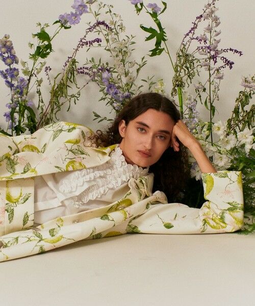 allureville / アルアバイル ダッフルコート | 【LOULOU WILLOUGHBY】RATTIレモン柄ステンカラーコート | 詳細3