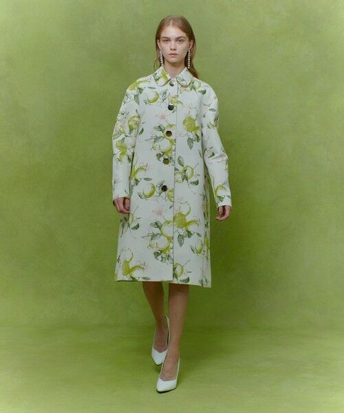allureville / アルアバイル ダッフルコート | 【LOULOU WILLOUGHBY】RATTIレモン柄ステンカラーコート | 詳細5