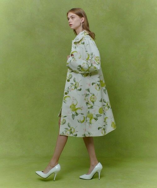 allureville / アルアバイル ダッフルコート | 【LOULOU WILLOUGHBY】RATTIレモン柄ステンカラーコート | 詳細6