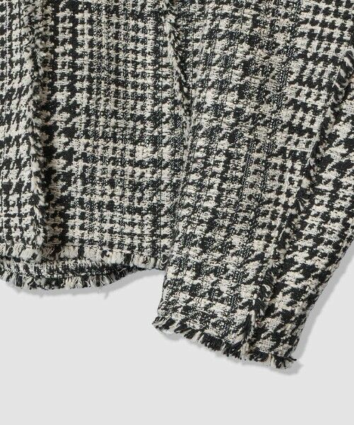 allureville / アルアバイル ノーカラージャケット | ハウンドトゥースブロッキングジャケット | 詳細5