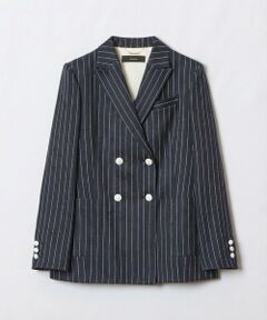 allureville / アルアバイル テーラードジャケット | リネンストライプダブルジャケット