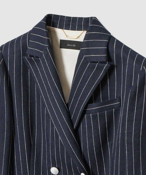 allureville / アルアバイル テーラードジャケット | リネンストライプダブルジャケット | 詳細2