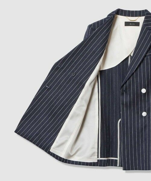 allureville / アルアバイル テーラードジャケット | リネンストライプダブルジャケット | 詳細5