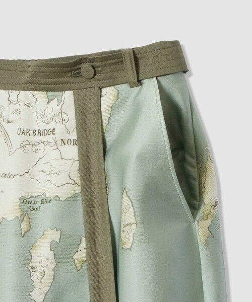 allureville / アルアバイル ミニ・ひざ丈スカート | マッププリントフレアラップスカート | 詳細2