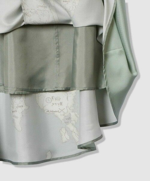 allureville / アルアバイル ミニ・ひざ丈スカート | マッププリントフレアラップスカート | 詳細5