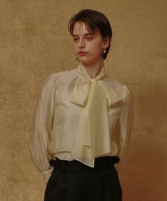 allureville / アルアバイル シャツ・ブラウス | オーガンザボウブラウス