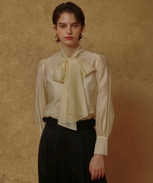 allureville / アルアバイル シャツ・ブラウス | オーガンザボウブラウス | 詳細4