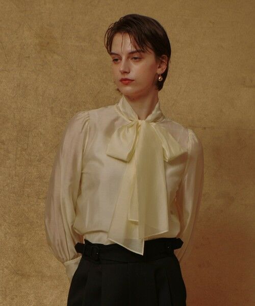 allureville / アルアバイル シャツ・ブラウス | オーガンザボウブラウス | 詳細9
