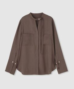 allureville / アルアバイル シャツ・ブラウス | ブライトツイルアシメボウブラウス