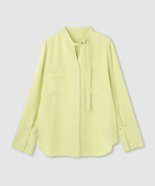 allureville / アルアバイル シャツ・ブラウス | ブライトツイルアシメボウブラウス（イエロー (21)）