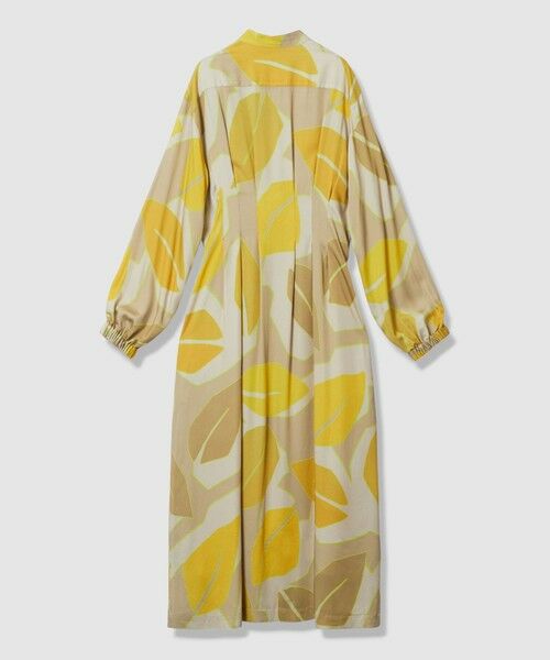 allureville / アルアバイル ロング・マキシ丈ワンピース | FASACリーフプリントギャザーワンピース | 詳細4