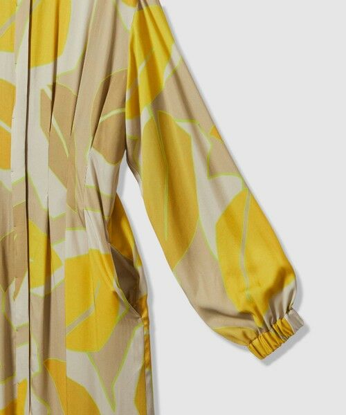 allureville / アルアバイル ロング・マキシ丈ワンピース | FASACリーフプリントギャザーワンピース | 詳細6