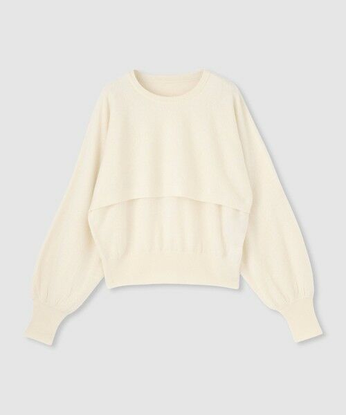 allureville / アルアバイル ニット・セーター | メリノウールレイヤードプルオーバー（オフホワイト (02)）