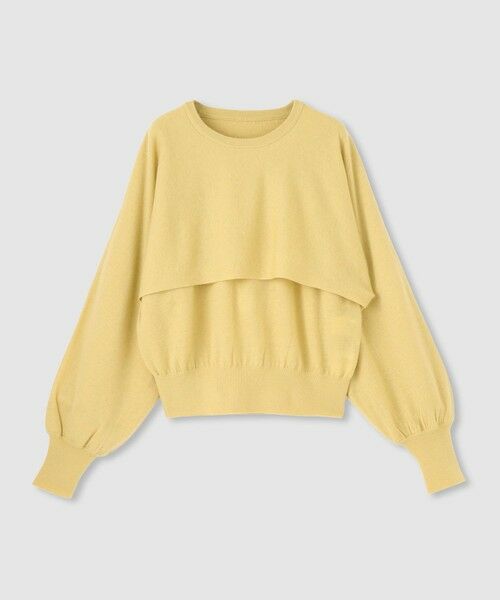 allureville / アルアバイル ニット・セーター | メリノウールレイヤードプルオーバー（イエロー (21)）
