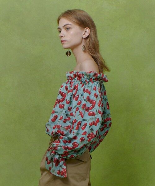 allureville / アルアバイル シャツ・ブラウス | 【LOULOU WILLOUGHBY】LISAチェリープリントオフショルブラウス | 詳細2